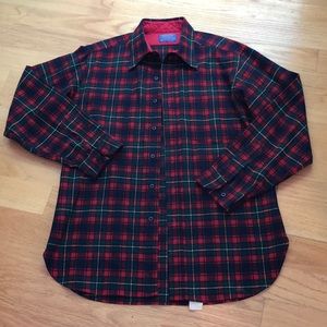 Pendleton tartan plaid wool shirt size large
